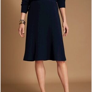 Size 2 Navy Talbots Easy Travel Skirt